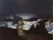 Winslow Homer Eine Sommernacht oil on canvas